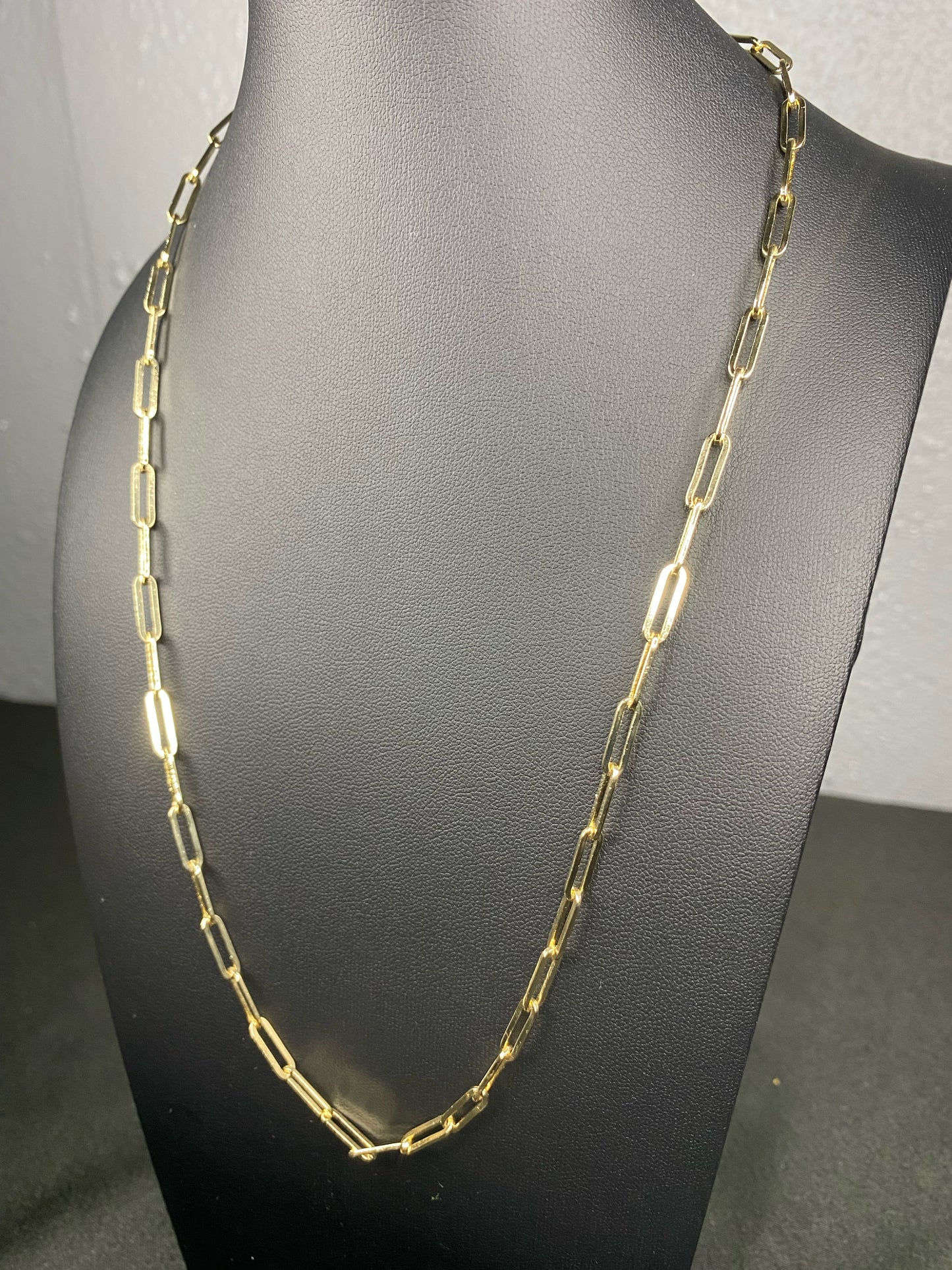 18k Gold Filled Paper Clip Chain