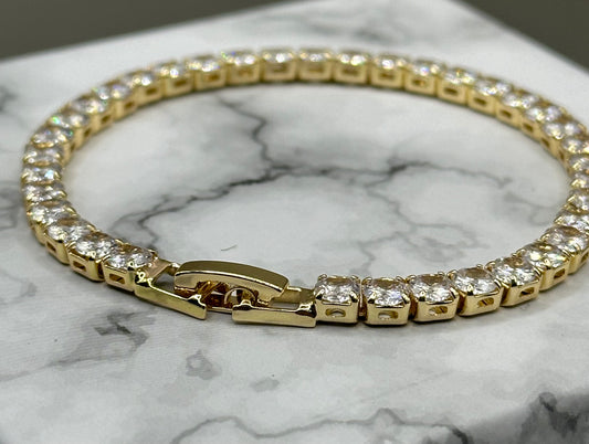 18k Gold-filled Bonded CZ Tennis Bracelet