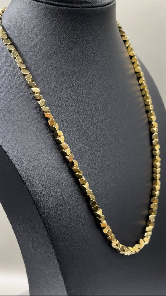 18k gold plated geometric Beaded Necklace women