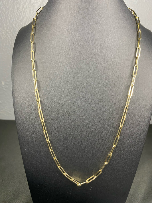 18k Gold Filled Paper Clip Chain