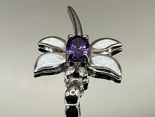 Silver butterfly pendant with Cubic Zirconia