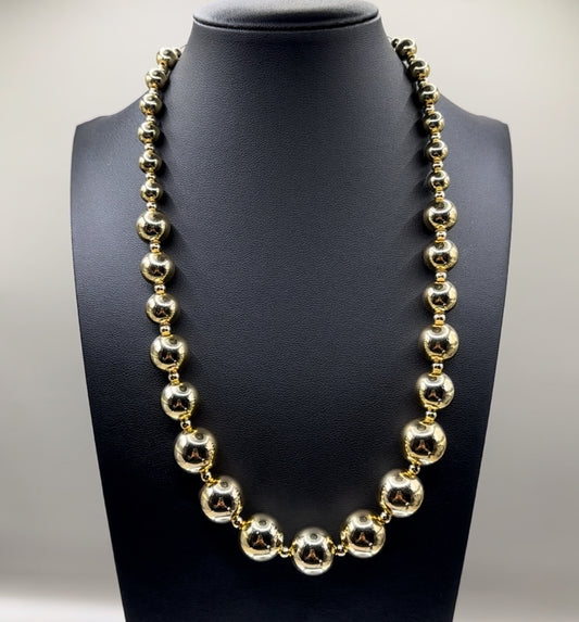 18k Gold plated  ball chain necklace