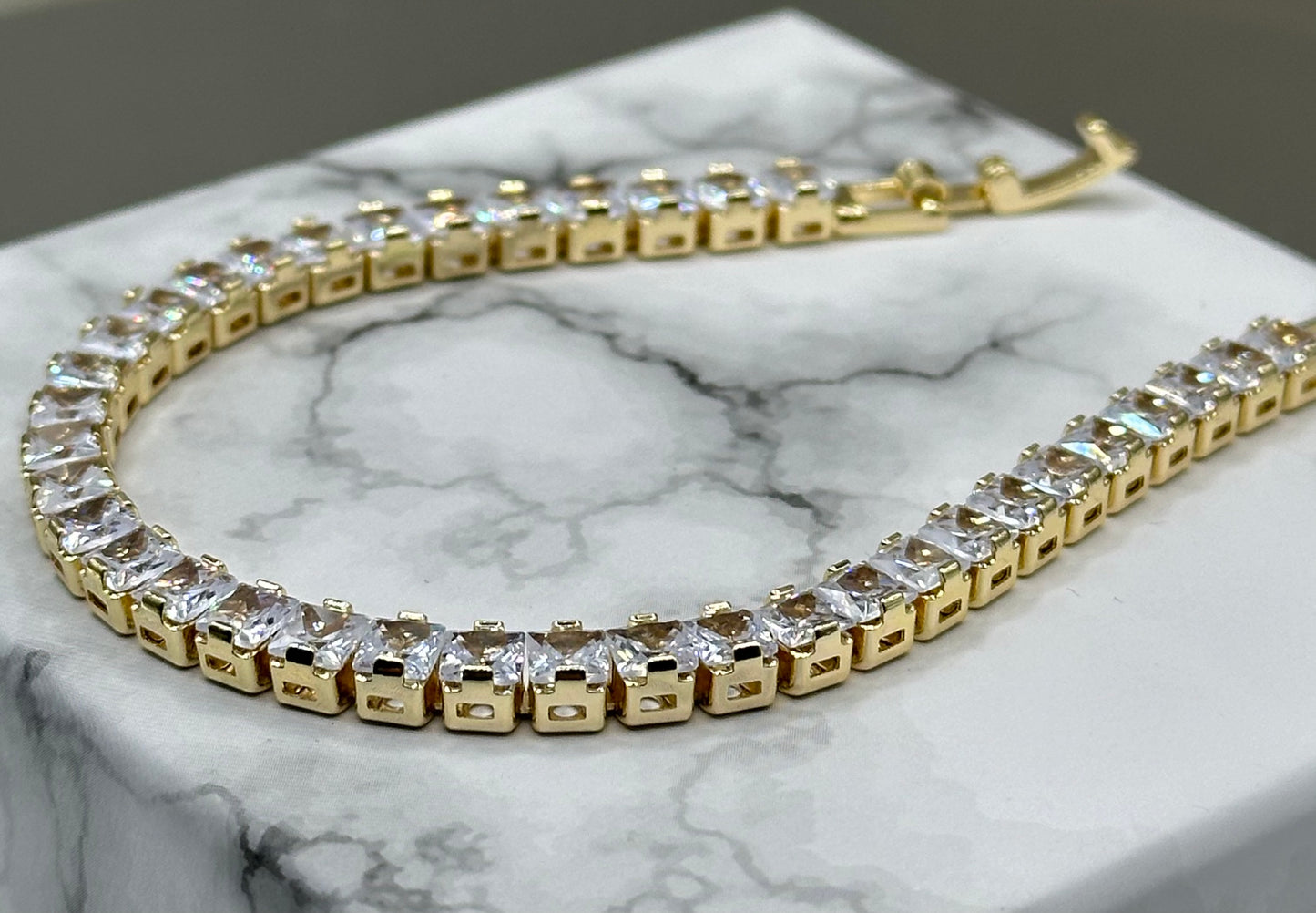 18k Gold-filled Bonded CZ Tennis Bracelet