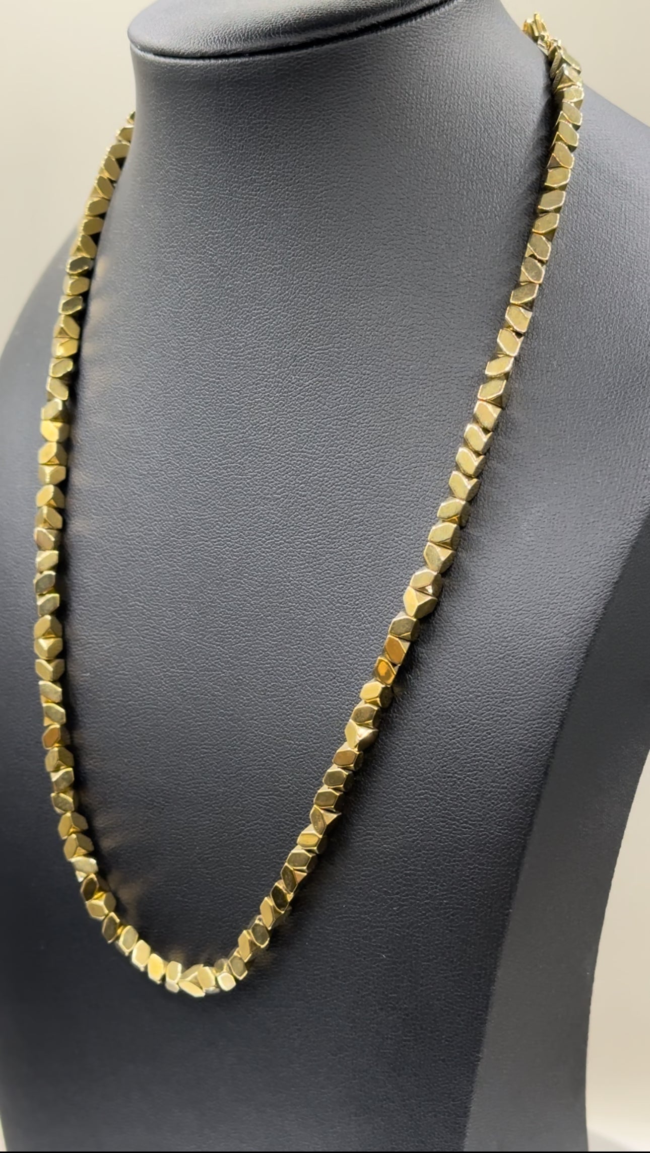 18k gold plated geometric Beaded Necklace women