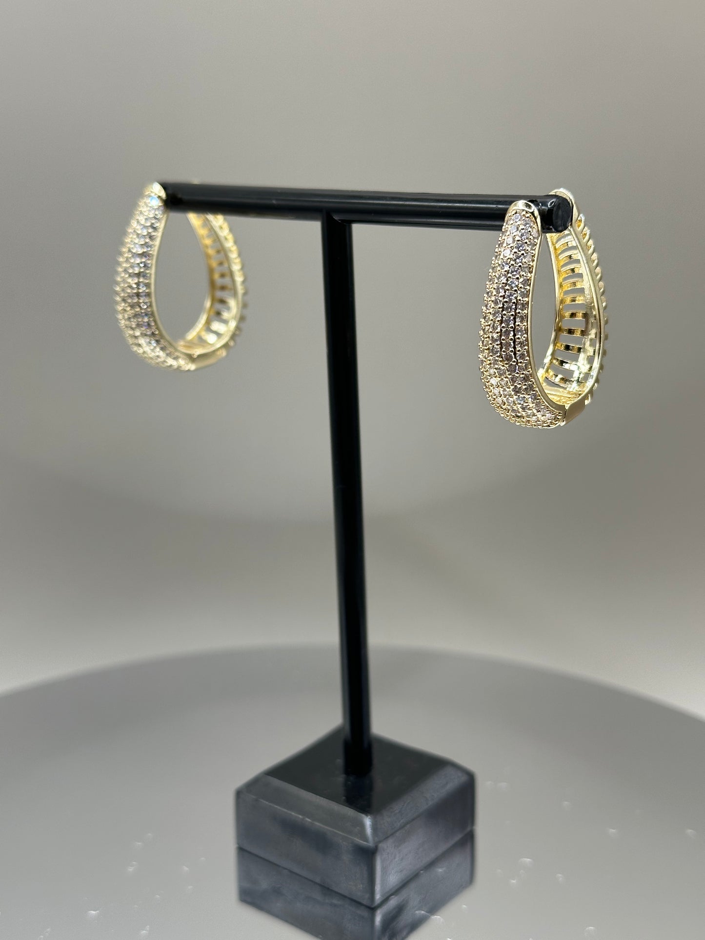 18k Gold-Filled Milano CZ Hoop Earrings