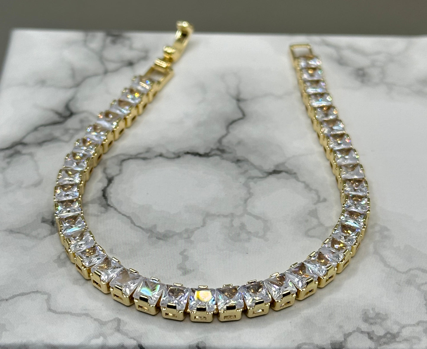 18k Gold-filled Bonded CZ Tennis Bracelet