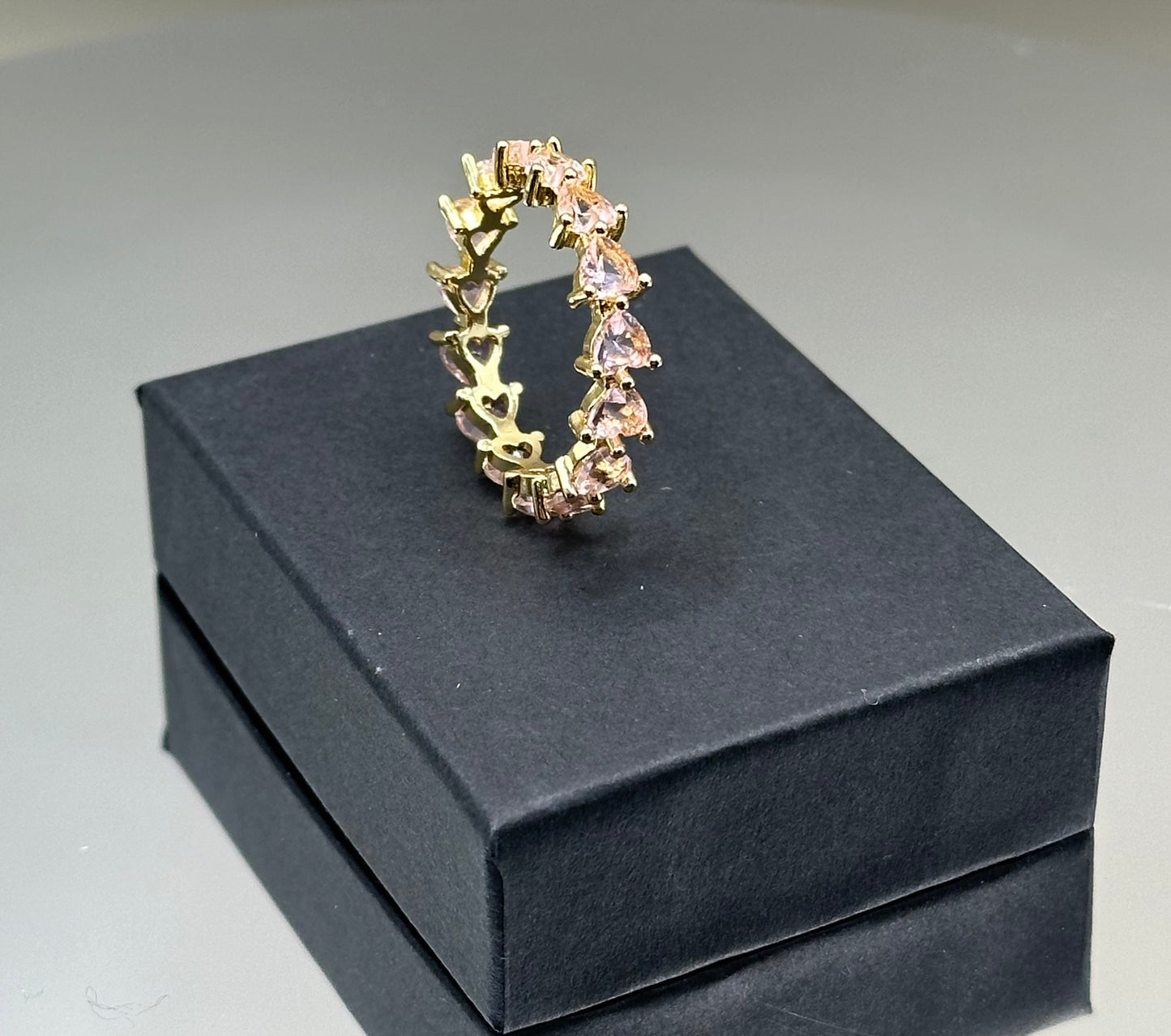 18k Gold-filled Hearts ring