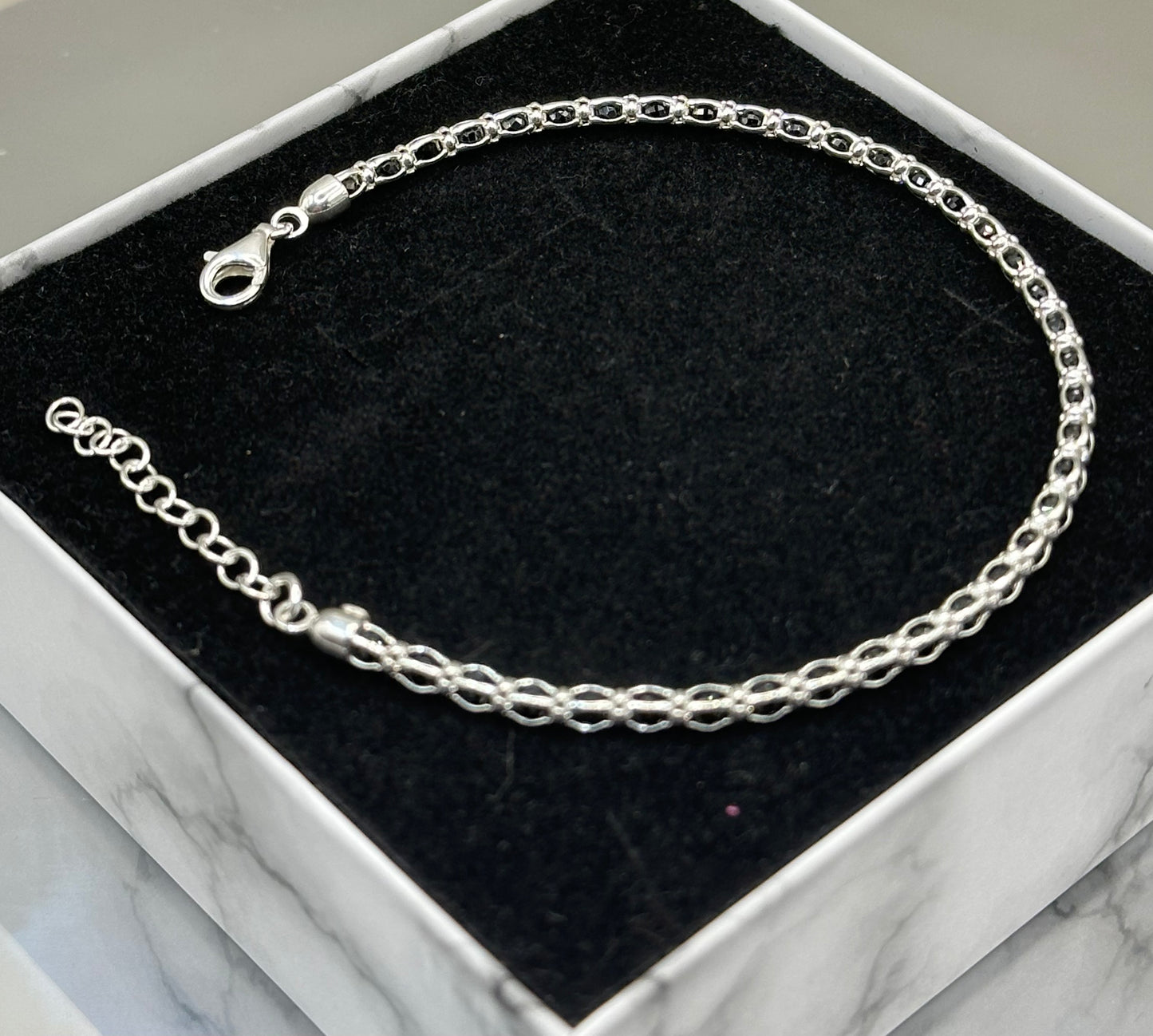 Silver bracelet with Cubic Zirconia