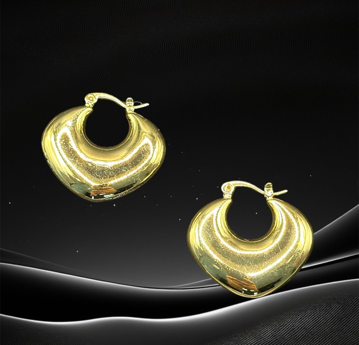 18K Gold-Filled Basket Hoop Earrings