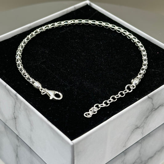 Silver bracelet with Cubic Zirconia