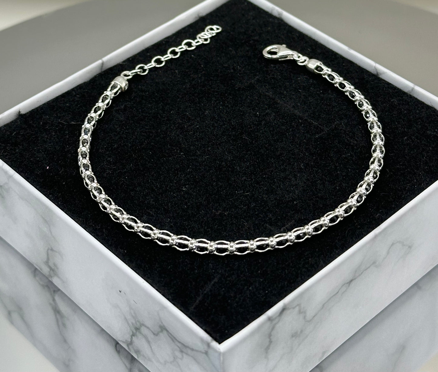 Silver bracelet with Cubic Zirconia