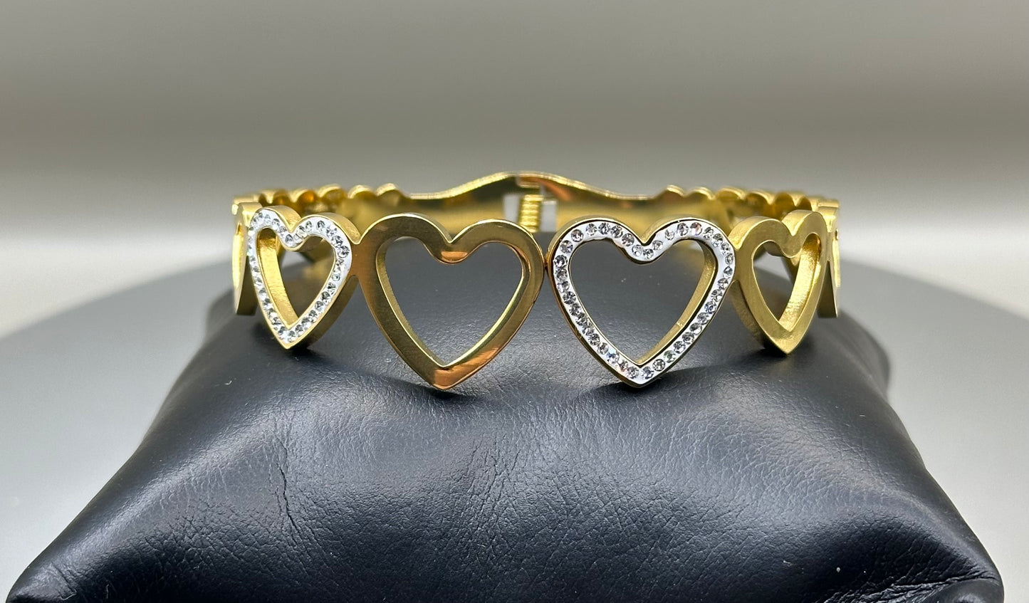 18k Gold-filled heart bracelet