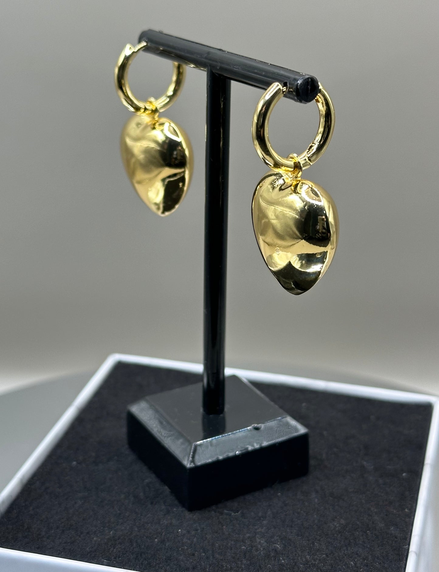 18k Gold-filled Heart Dangle earrings