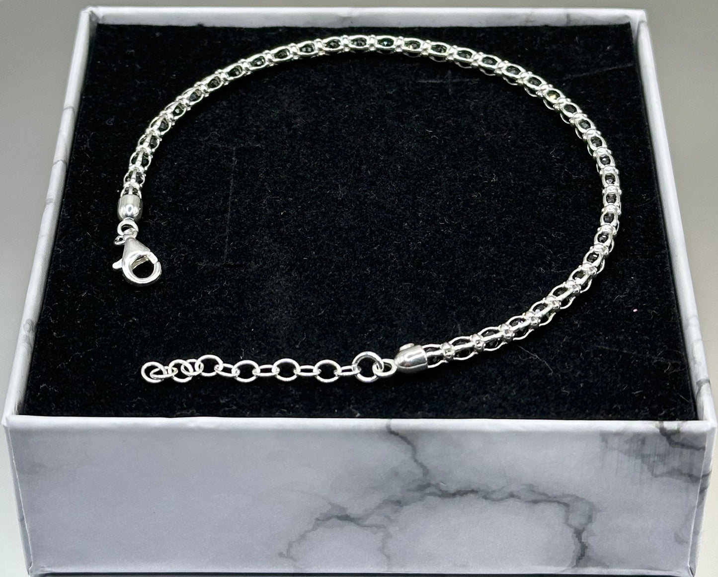 Silver bracelet with Cubic Zirconia