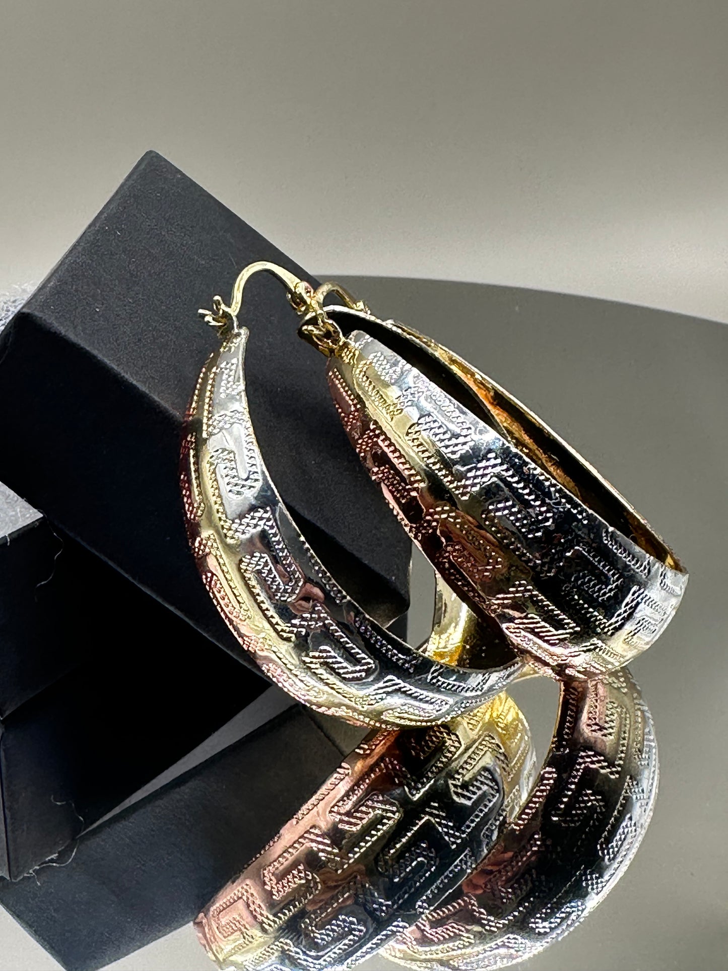 18k Golod-filld Venetian hoop Earrings