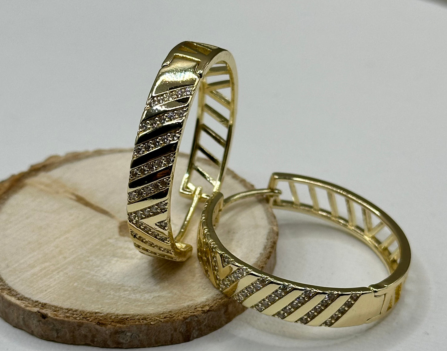 18k Gold-filled Swiss CZ Hoop Earrings