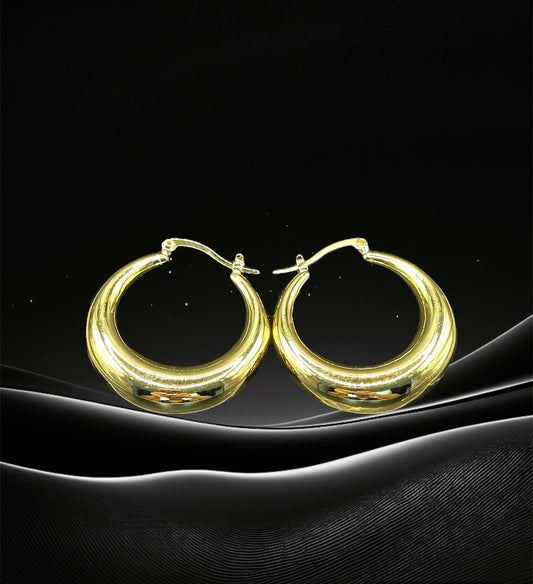 18k Gold-Filled Jaipur Puff Hoops Earring