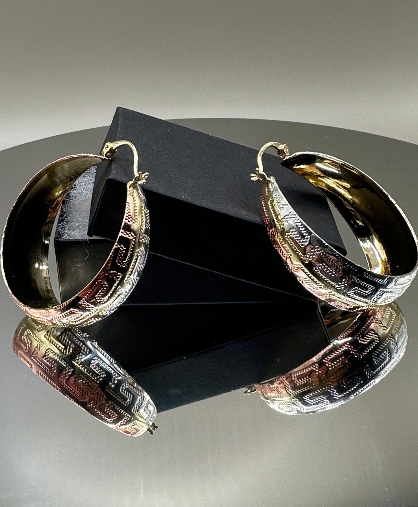 18k Golod-filld Venetian hoop Earrings