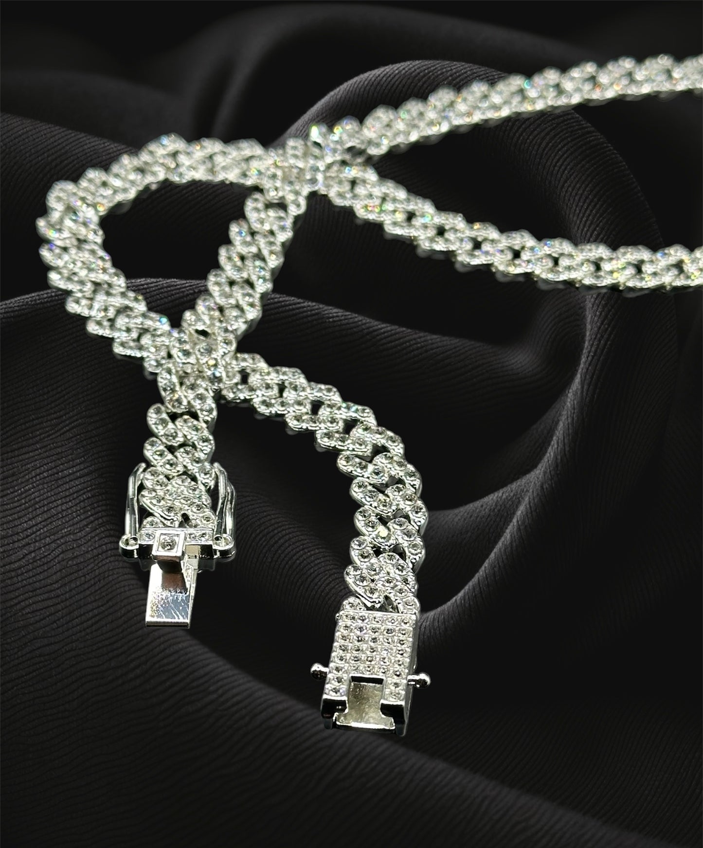 White Gold-filled Monaco Chain With CZ