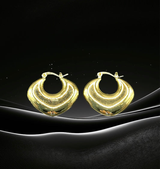 18K Gold-Filled Basket Hoop Earrings