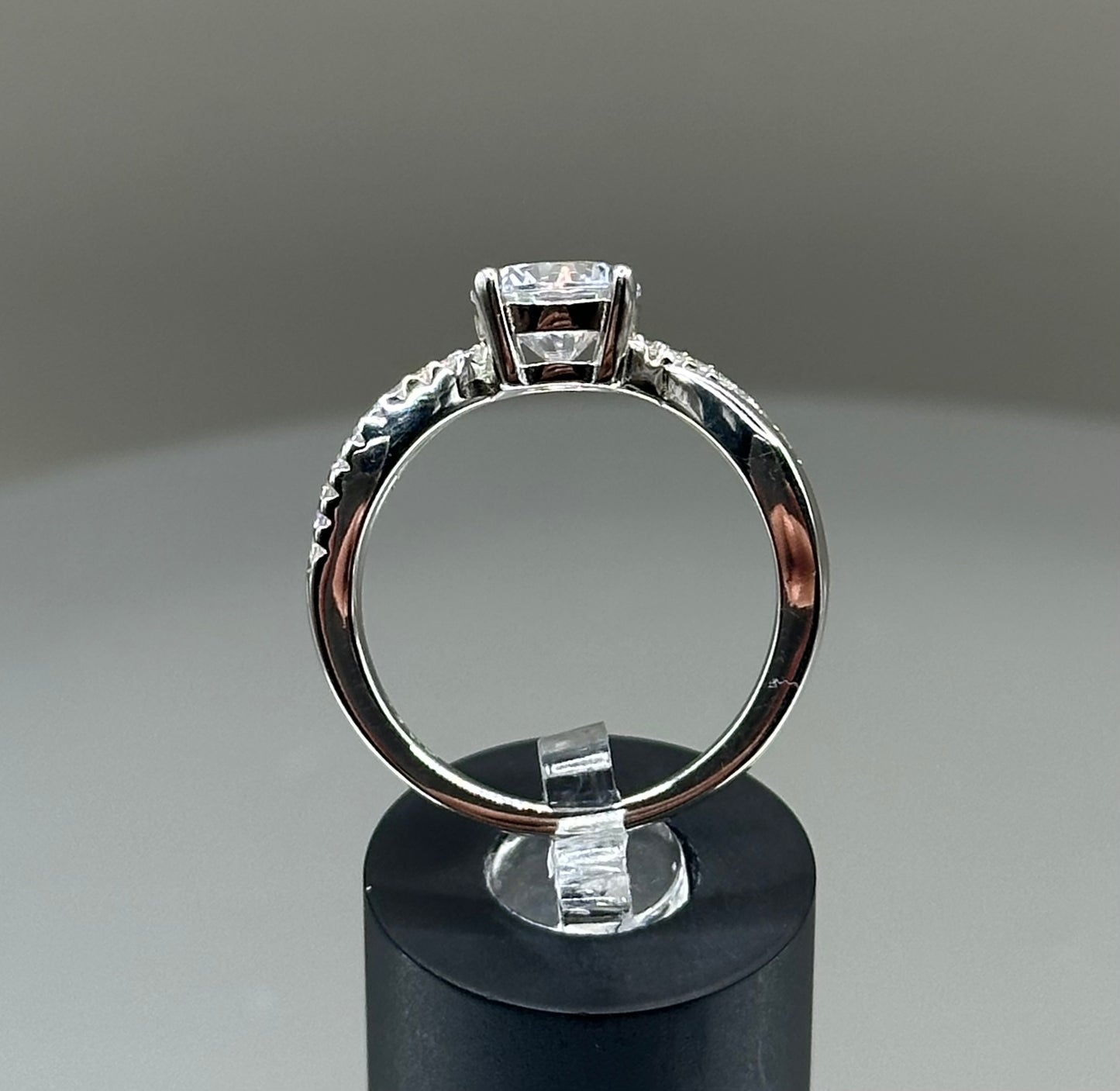 Silver ring for wedding and anniversary with CZ