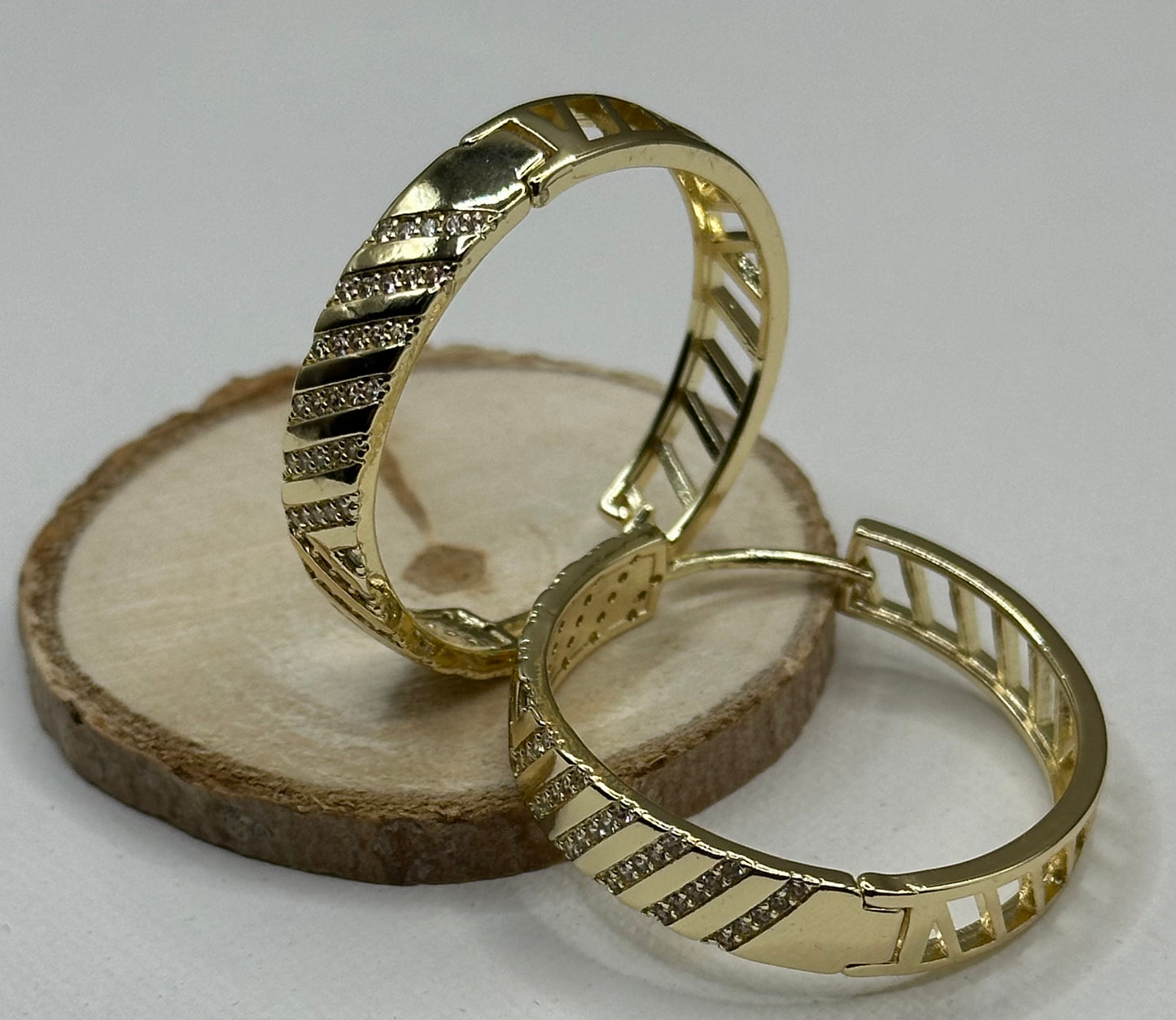 18k Gold-filled Swiss CZ Hoop Earrings