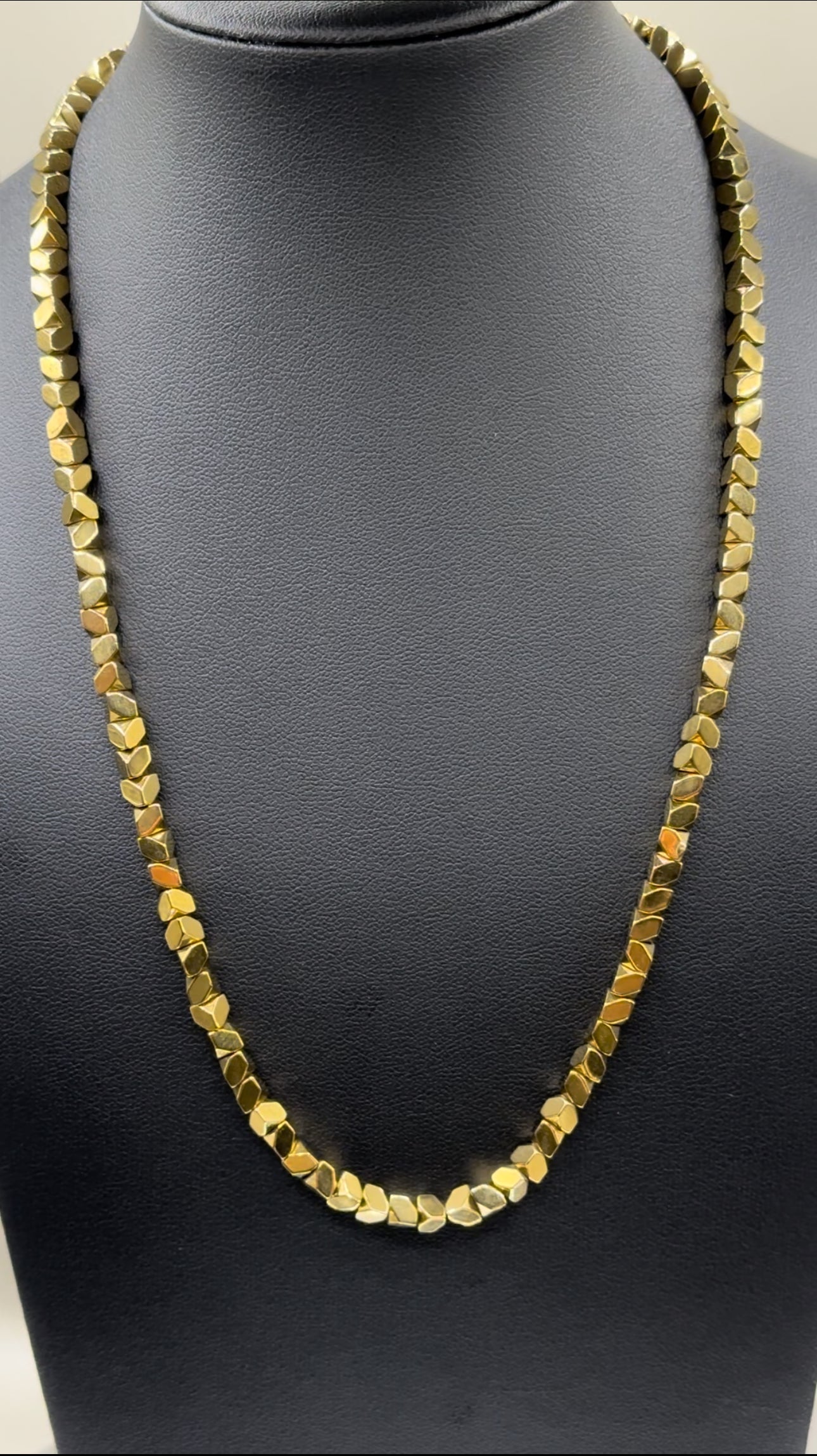 18k gold plated geometric Beaded Necklace women