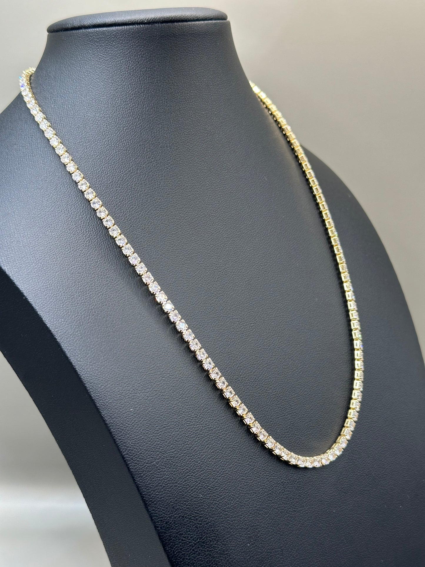 18k Gold-Filled CZ Tennis Necklace